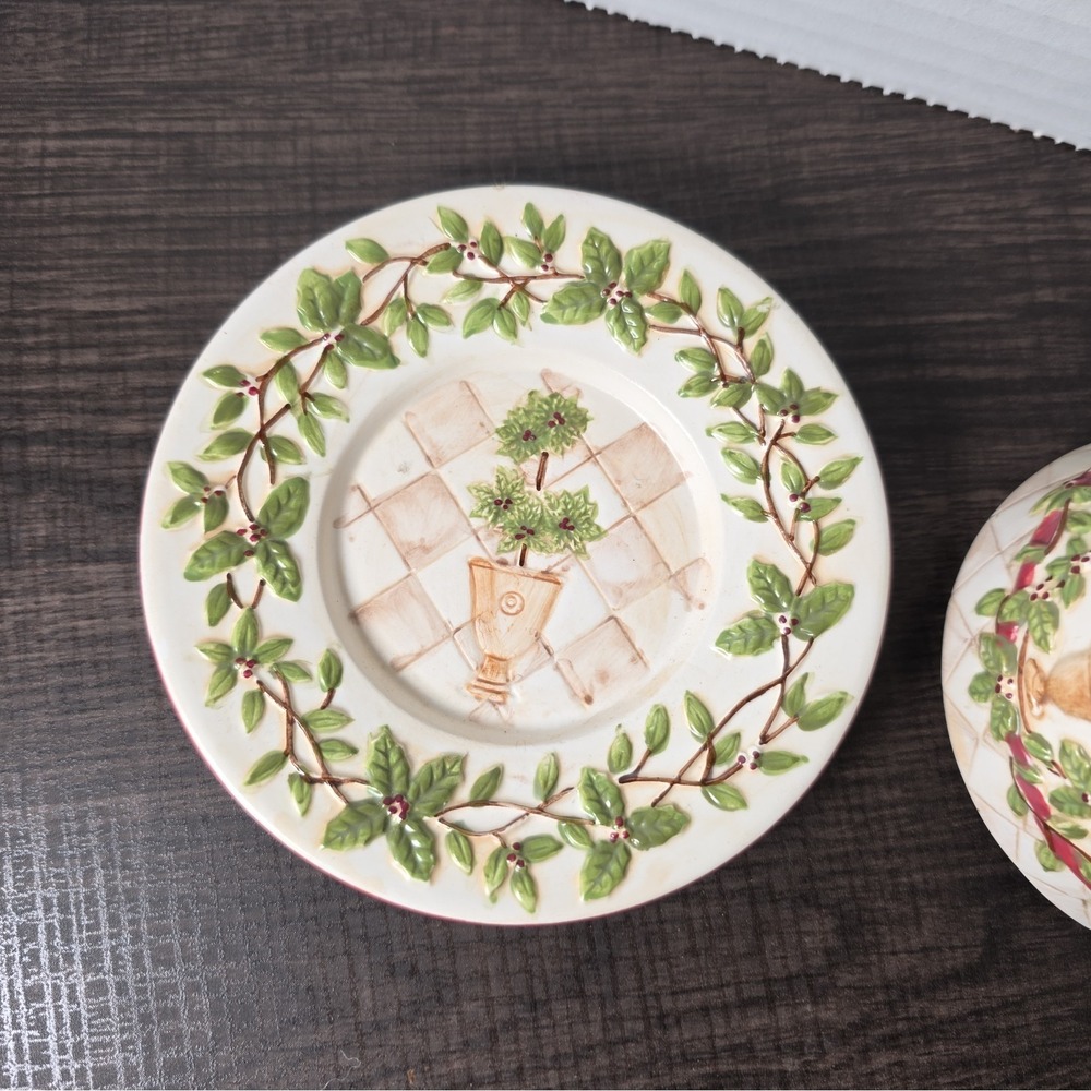 Yankee Candle Small Jar Topper & Plate Ivy - Picture 2 of 7